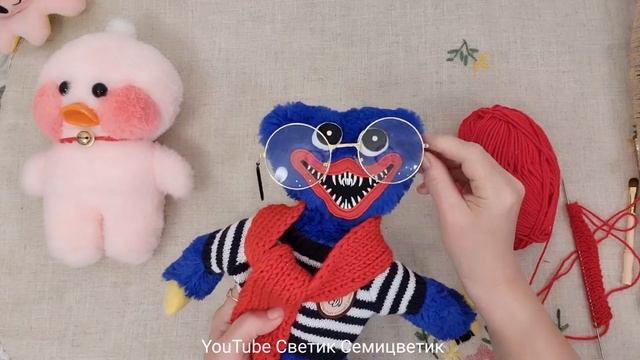 Вяжем кофточку для Хаги Ваги. Одежда для игрушки куклы Huggy Wuggy - персонажа Poppy Playtime. DIY смотреть онлайн
