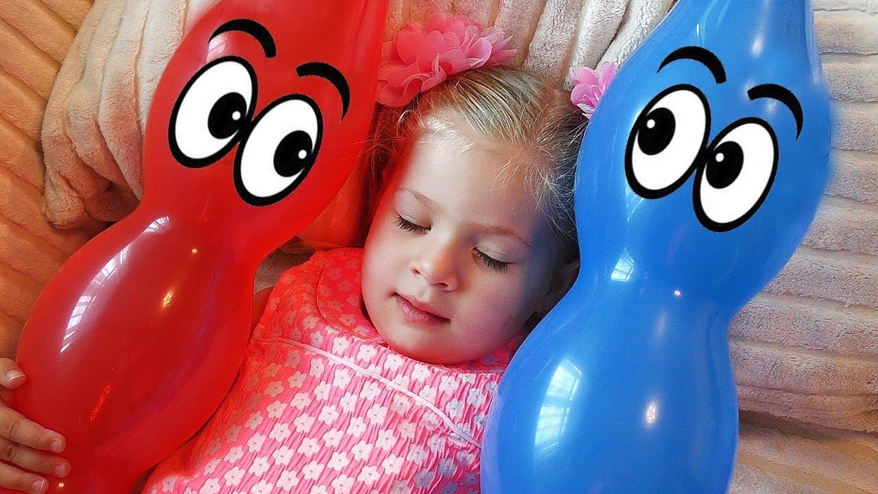 Learn colors with Baby balloons, Сrying Bad Baby Songs Finger Family Nursery Rhymes for kids babies смотреть онлайн