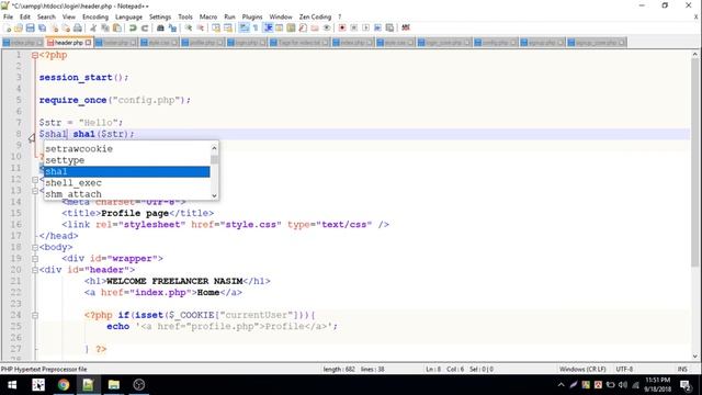 Raw Php Bangla Tutorial | create authenticaiton with database login | Part 36 | Freelancer Nasim смотреть онлайн