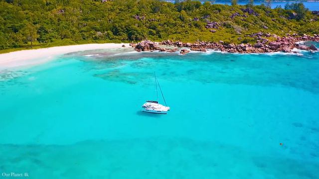 FLYING OVER SEYCHELLES (4K UHD) - Relaxing Music Along With Beautiful Nature Videos - 4K Video Ultr