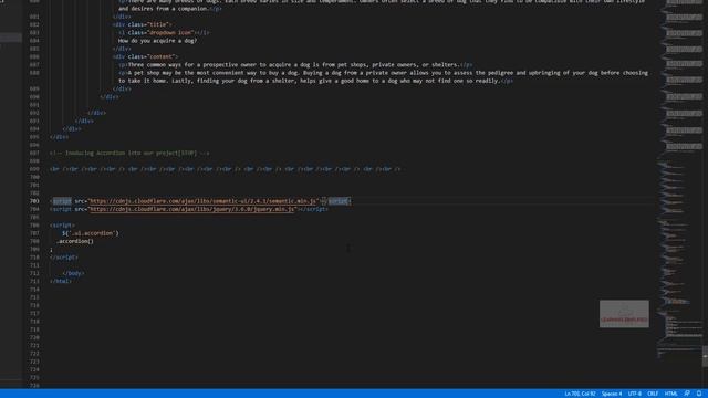 Semantic UI Tutorial| Introducing JavaScript in UI- Accordion- Final Part| UI tutorial for Beginner смотреть онлайн