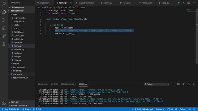CURSO DJANGO 2020 PARTE 7 - FORMULARIO DE CONTACTO смотреть онлайн