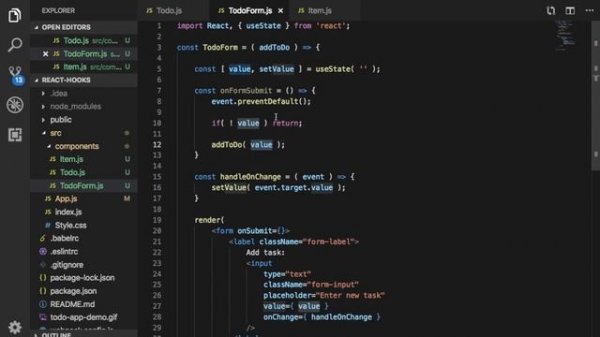 #3 React Hooks Tutorial | Simple Todo App | useState Hook #Hook #React