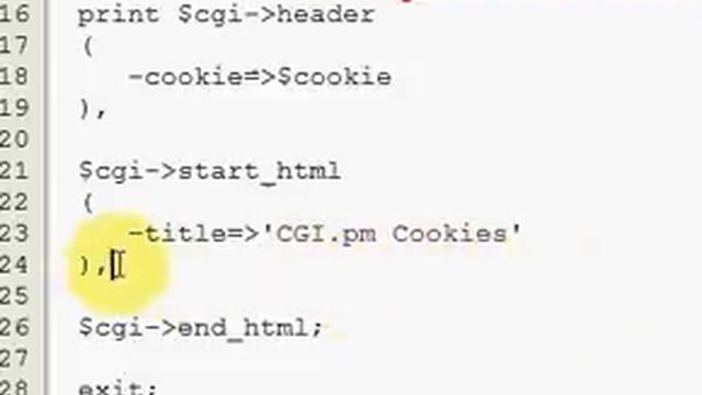 Perl Tutorial 60 - CGI.pm - Set & Read Cookies смотреть онлайн