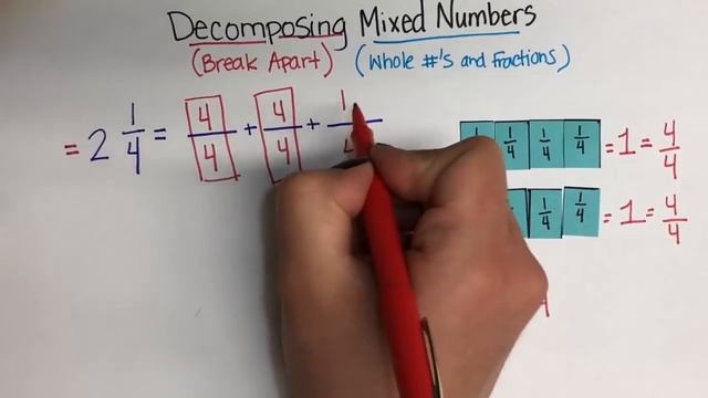 How to decompose fractions: 4th Grade Math смотреть онлайн