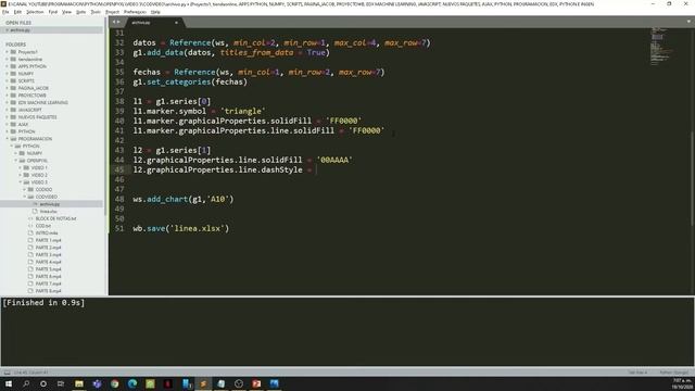 PYTHON - OPENPYXL 3 : Gráficas tipo línea y circular en un archivo excel desde PYTHON смотреть онлайн