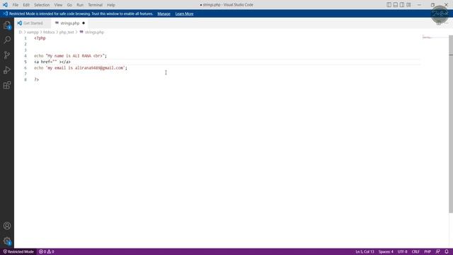 PHP String in Hindi / Urdu | How to include HTML in PHP | PHP Tutorial - 5 смотреть онлайн