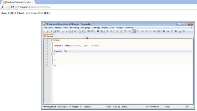PHP Tutorial 15 - ForEach Loop смотреть онлайн