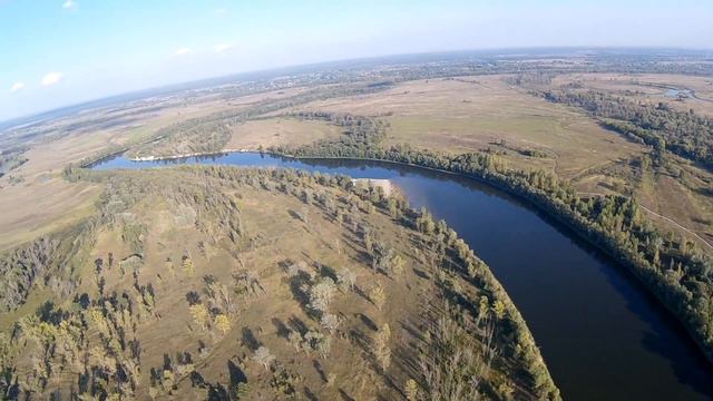 Десна. Верхняя Дубечня. Вид с высоты. смотреть онлайн