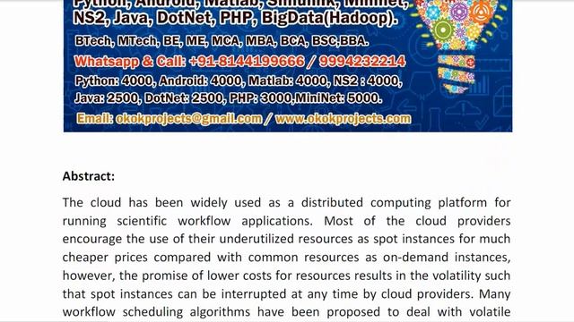 Evolutionary Multi Objective Workflow Scheduling for Volatile Resources in the Cloud смотреть онлайн