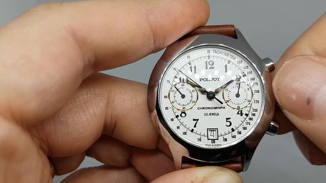 C1995 Poljot 3133 Chronograph Vintage Watch