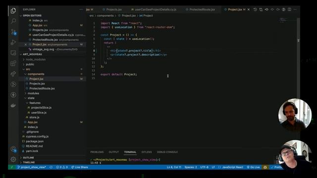 Protected Routes & Styling - Art Nouveau Project смотреть онлайн