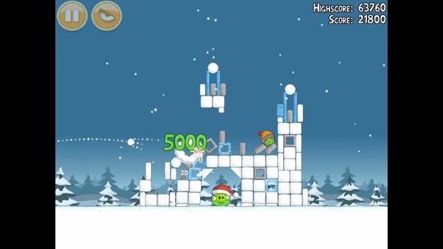 Angry Birds Seasons Season's Greedings 1-6 Walkthrough Christmas 2011 3 Star смотреть онлайн