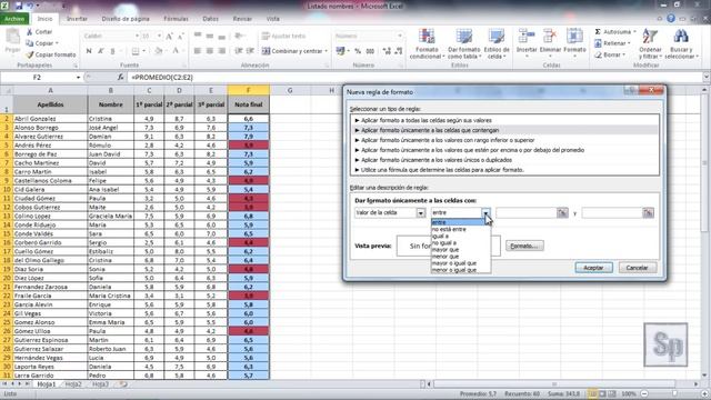 Excel - Cómo cambiar el color de las celdas automáticamente. Formato condicional. En español HD смотреть онлайн