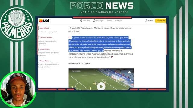 WEVERTON REVELA DISCURSO DE ABEL NO VESTIÁRIO DE BOTAFOGO 3X4 PALMEIRAS! | NOTICIAS DO PALMEIRAS смотреть онлайн