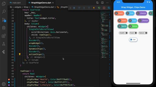 #Google's Flutter Tutorial - Wrap Widget,Chip, Action Chips, Input Chips, Choice Chips, Filter Chip смотреть онлайн