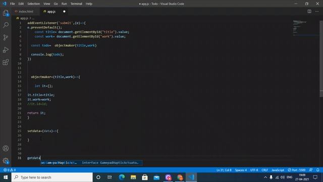 Todo App In Java Script Using Local Storage In Hindi смотреть онлайн