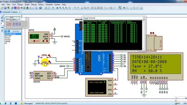 Arduino temperature and humidity data logger using DS3231 and DHT22 смотреть онлайн