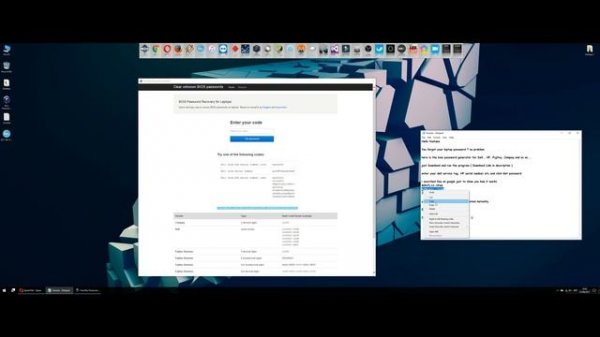 How To Remove BIOS/CMOS Password, Bios password generator Acer, Dell, HP, ASUS, Fujitsu etc