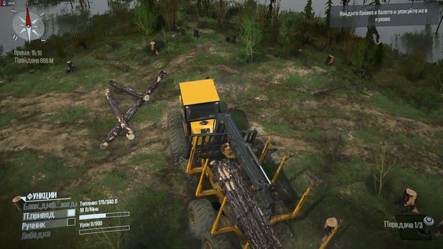 MudRunner: Spintires ➣ Прохождение • Испытание . Часть 5. Оператор крана-2 на одну звезду смотреть онлайн