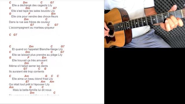 Tuto guitare Pierre Perret - Lily (Accords et Paroles) смотреть онлайн