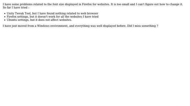 Firefox font size too small for some websites смотреть онлайн