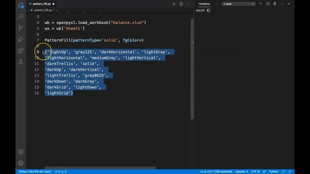 How to Apply Pattern Fill/Background Color in Excel using Python. Openpyxl Tutorial #6 смотреть онлайн