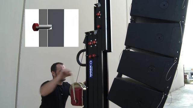 How to lift a line array system using WT 500 lifting tower? смотреть онлайн