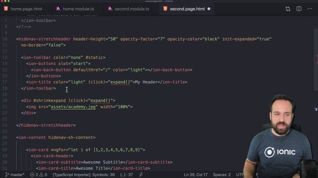 Ionic Holiday Calendar Day 9 - Ionic Stretchy Header смотреть онлайн