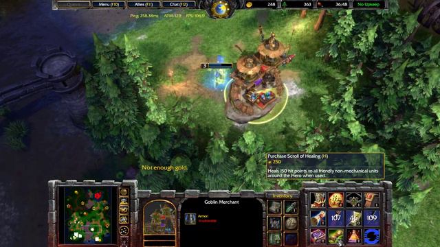 Warcraft 3 - Bloodmage burn all workers - Bye Bye all 5 acoloytes смотреть онлайн