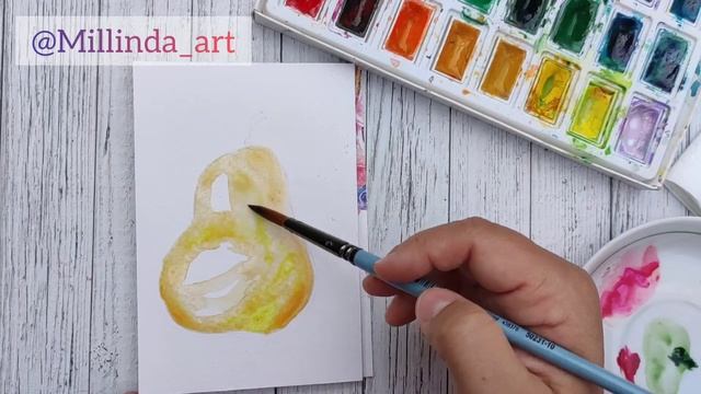 Груша акварель смотреть онлайн