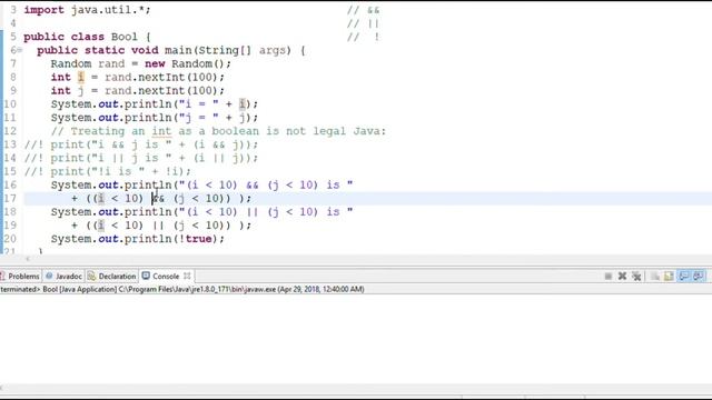 Logical Operators | Java смотреть онлайн