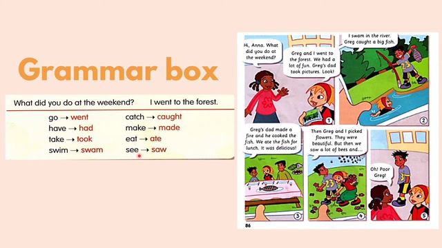 English Year 3 Unit 9: On Holiday (Writing — Past simple tense) смотреть онлайн