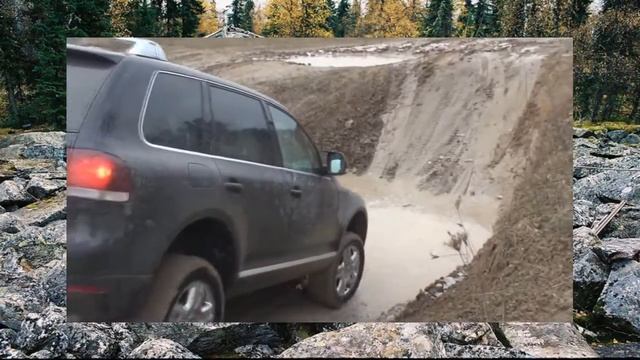 #38. Volkswagen Touareg преодолевает лужу (часть 2) смотреть онлайн