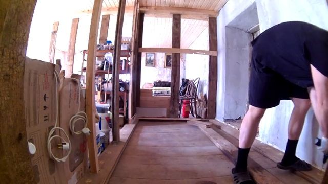 Полы из ОСП в прихожей и кладовке. смотреть онлайн