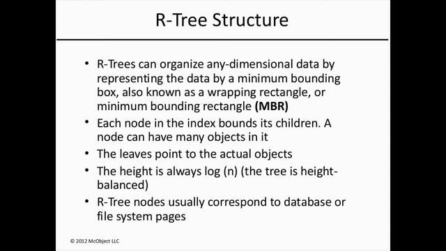 The R-Tree Index. A segment from Using Data Indexes to Boost Performance and Minimize Footprint смотреть онлайн