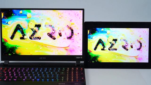 GIGABYTE AERO 15 OLEDのディスプレイを液晶モニタと比較 смотреть онлайн