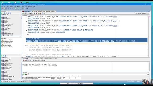 How to Create and Manage Partitioned Table with more 15 000 000 rows in Oracle 23c смотреть онлайн