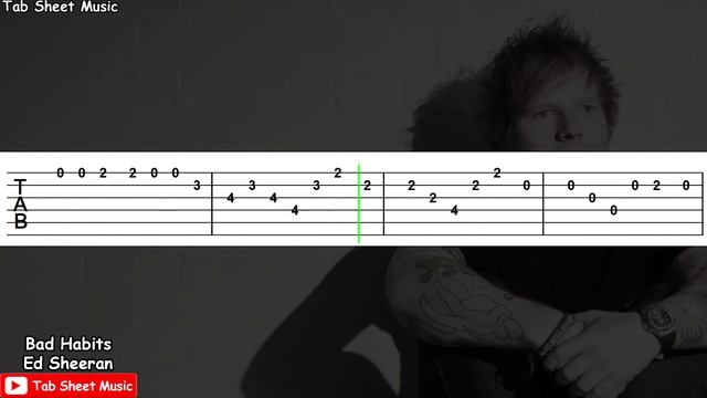 Ed Sheeran - Bad Habits (Табулатура) Guitar Tutorial смотреть онлайн
