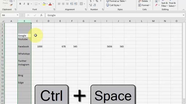 MS Excel: Shortcut Key to Select Entire Columns & Row including Blank Cells смотреть онлайн