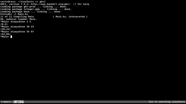 Haskell Tutorial - Ep #1 - LazyCasts - Basic functions and ghci смотреть онлайн
