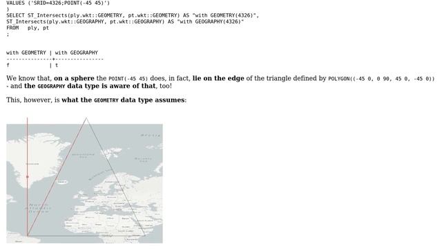 GIS: Geometry vs geography vs spheroid for polygon-contains-point (PostgreSQL) (2 Solutions!!) смотреть онлайн