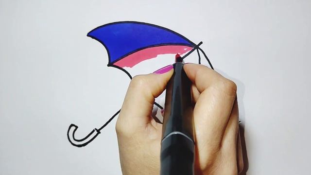 Как нарисовать зонтик//How to draw an umbrella ☔ смотреть онлайн
