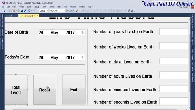 How to Calculate Number of Days Lived on Earth in Visual Basic.Net смотреть онлайн
