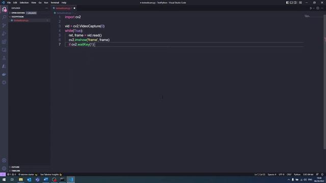 python opencv webcam connection смотреть онлайн