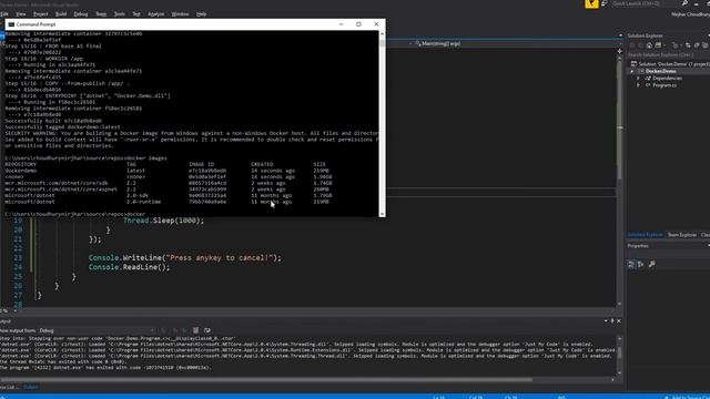 .Net Core application with background Thread on Docker смотреть онлайн