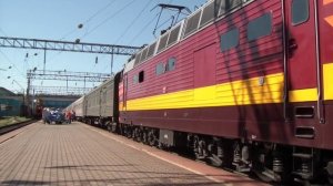 Отправление ЧС4Т-478 с поездом №140 Новосибирск — Адлер