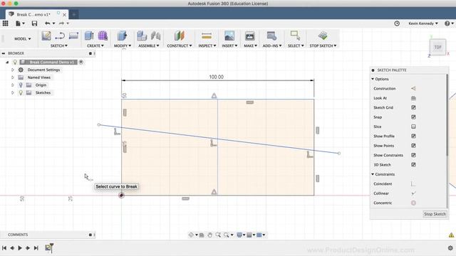 How to Use the Break Command in Fusion 360 смотреть онлайн
