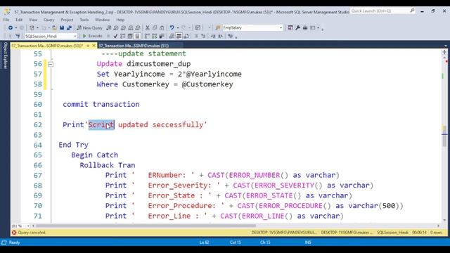57.Transaction Management, Error Handling & Exception Handling in SQL by Pandey Guruji|English смотреть онлайн