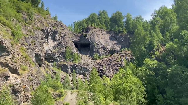 Тельбес - посёлок , река , озеро и заброшенный рудник. смотреть онлайн